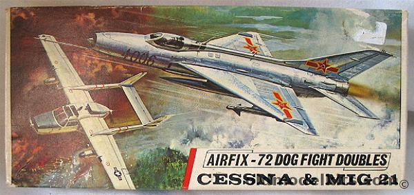 Airfix 1/72 Dog Fight Doubles Cessna and Mig-21, D365F plastic model kit